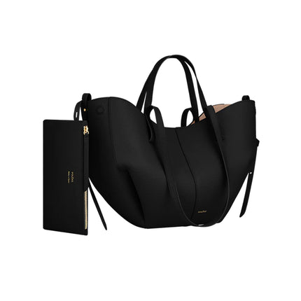 Polène Women's Cyme Mini Edition Textured Black