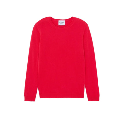 KUJTEN Women's Charly Round Neck Cashmere Sweater Coral