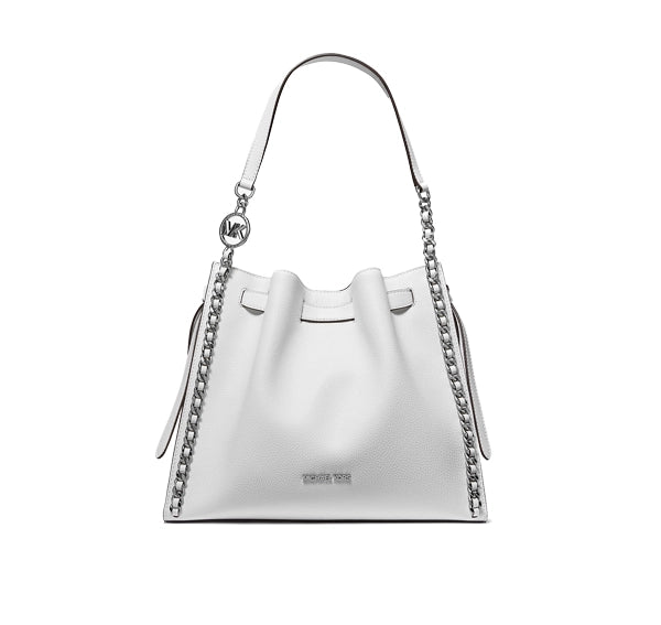 Michael Kors Women's Mina Large Chain Shoulder Bag Optic White