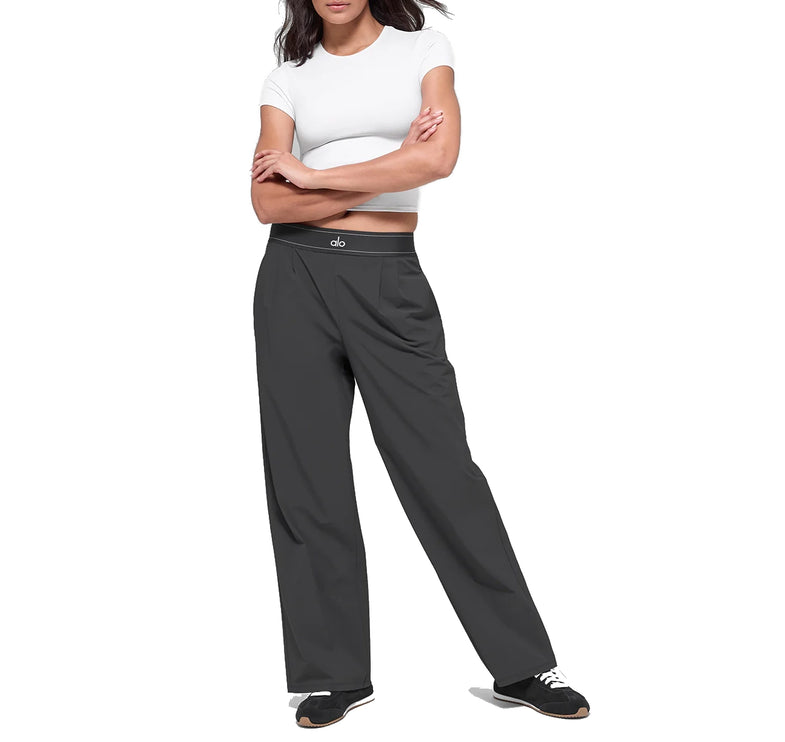 alo Women's Suit Up Trouser (Regular) Anthracite