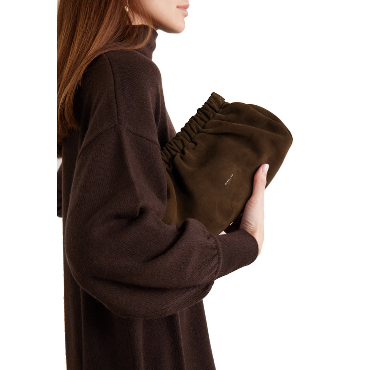 DeMellier London Women's The Miami Clutch Bag Brown Suede