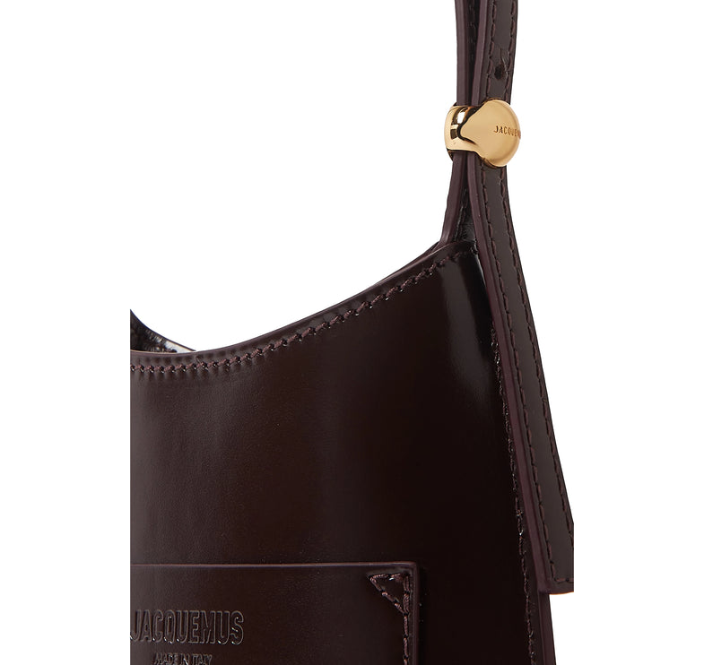 Jacquemus Women's The Bisou Phone Pouch Dark Burgundy