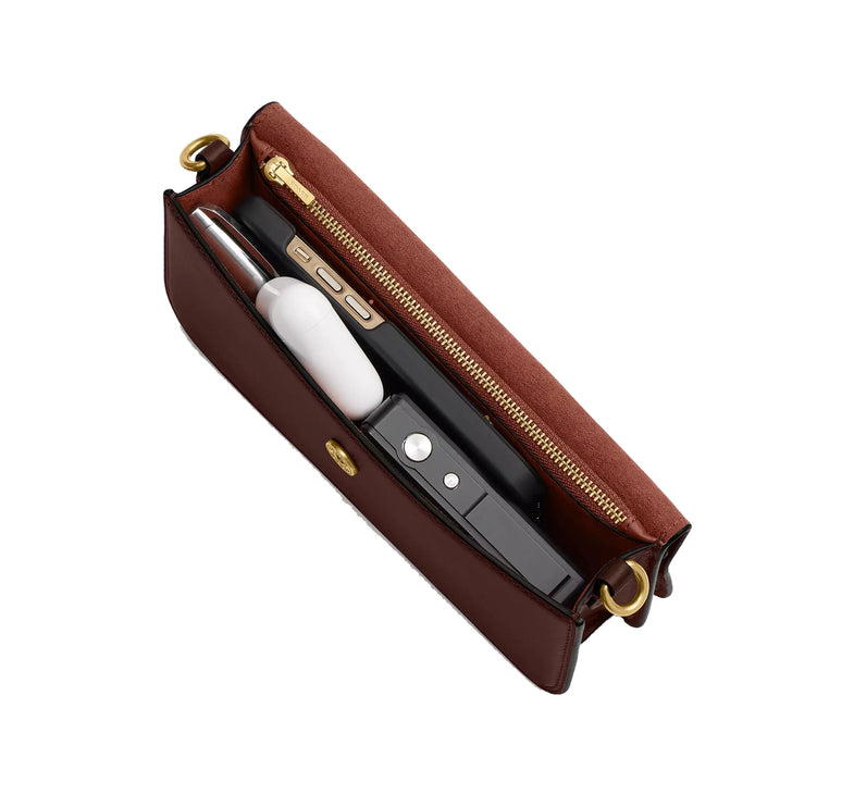 Coach Women's Elora Top Handle Crossbody Bag Brass/Maple