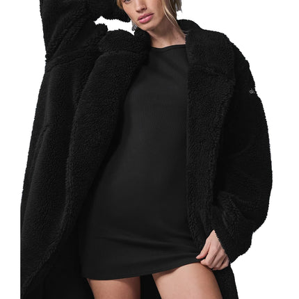 alo Women's Oversized Sherpa Trench Black