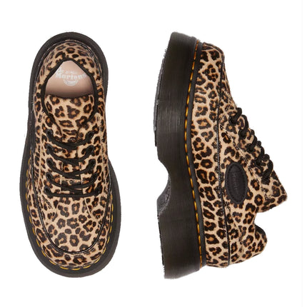 Dr. Martens Women's Buzz 5 Eye Leopard Shoes Light Tan