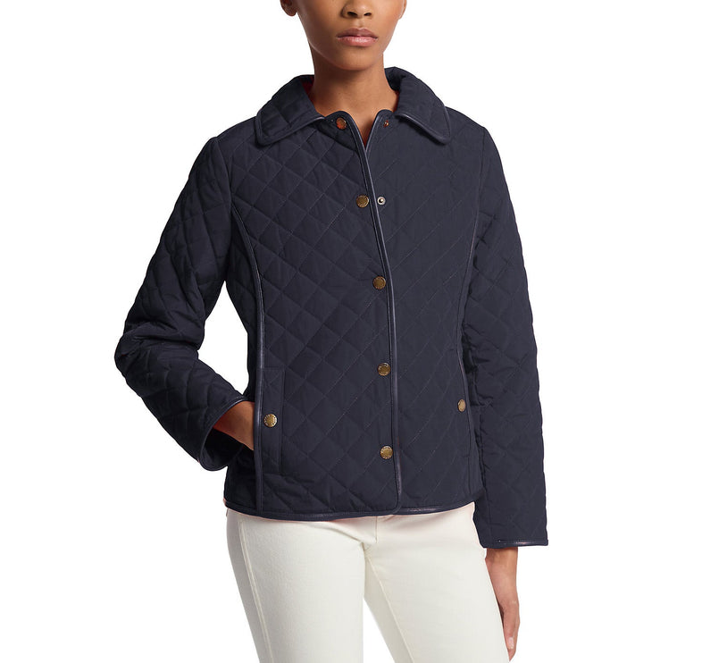 Michael Kors Women's Quilted Jacket Midnight Blue