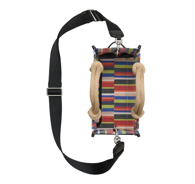 Marc Jacobs Women's The Stripe Mesh Small Tote Bag Red Multi