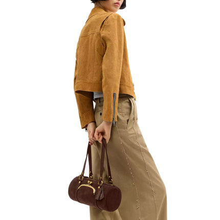 Coach Women's Kisslock Barrel Bag 28 Brass/Dark Chocolate