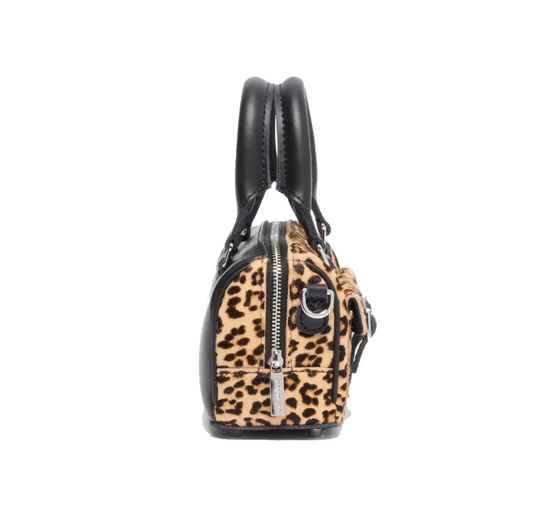 Dr. Martens Mini Top Handle Leopard Print Bag Black/Tan