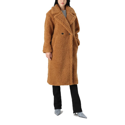 UGG Women's Gertrude Long Teddy Coat Chestnut