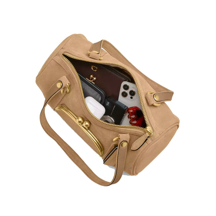 Coach Women's Kisslock Barrel Bag Brass/Soul