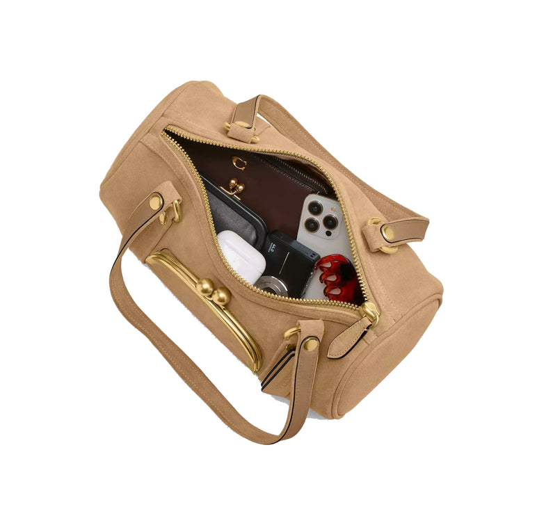 Coach Women's Kisslock Barrel Bag Brass/Soul
