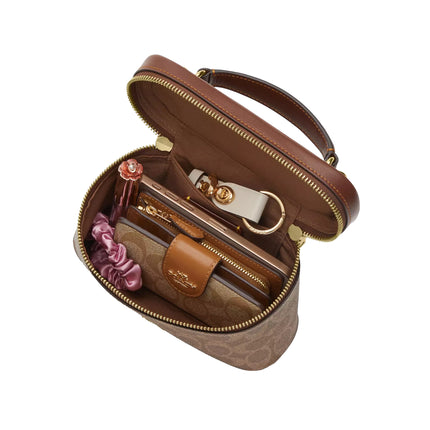 Coach Women's Rainer Crossbody Bag 18 In Signature Canvas Gold/Tan/Brown