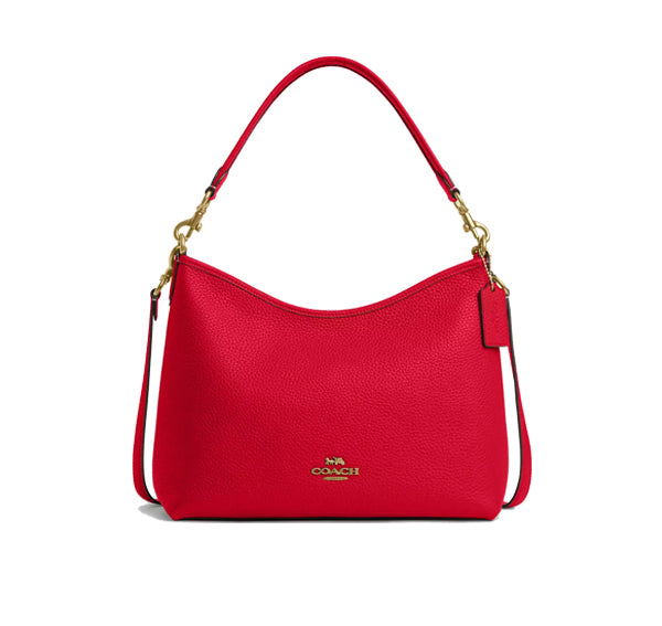 Coach Women's Laurel Shoulder Bag Gold/Bold Red