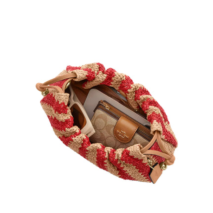 Coach Women's Faye Shoulder Bag Gold/Red/Tan