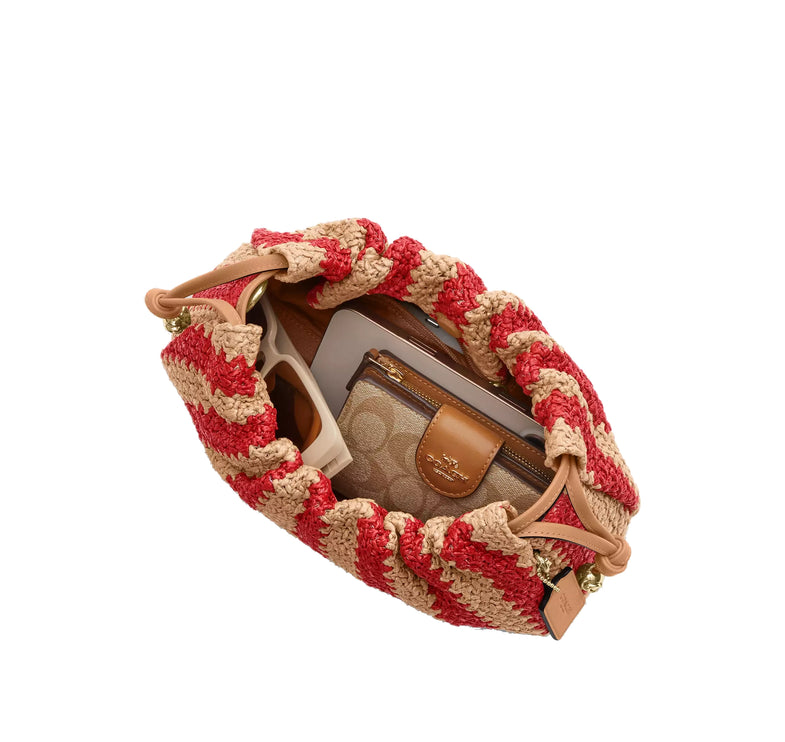 Coach Women's Faye Shoulder Bag Gold/Red/Tan