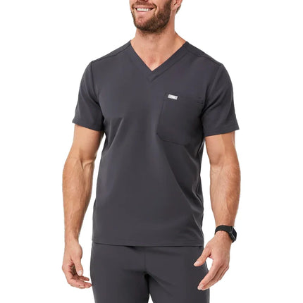 FIGS Men's Leon Three Pocket Scrub Top Charcoal