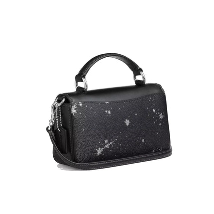 Coach Women's Mini Josie Top Handle Bag With Star Print Black/Silver