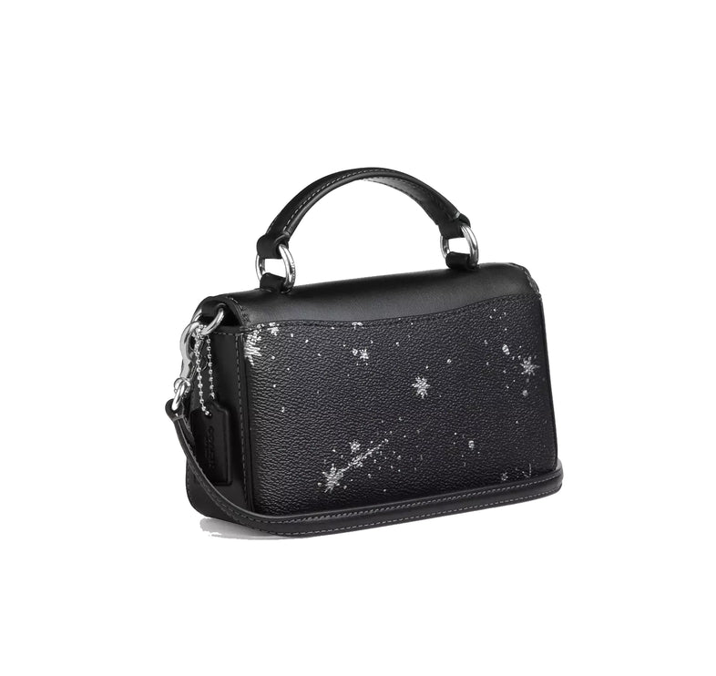 Coach Women's Mini Josie Top Handle Bag With Star Print Black/Silver