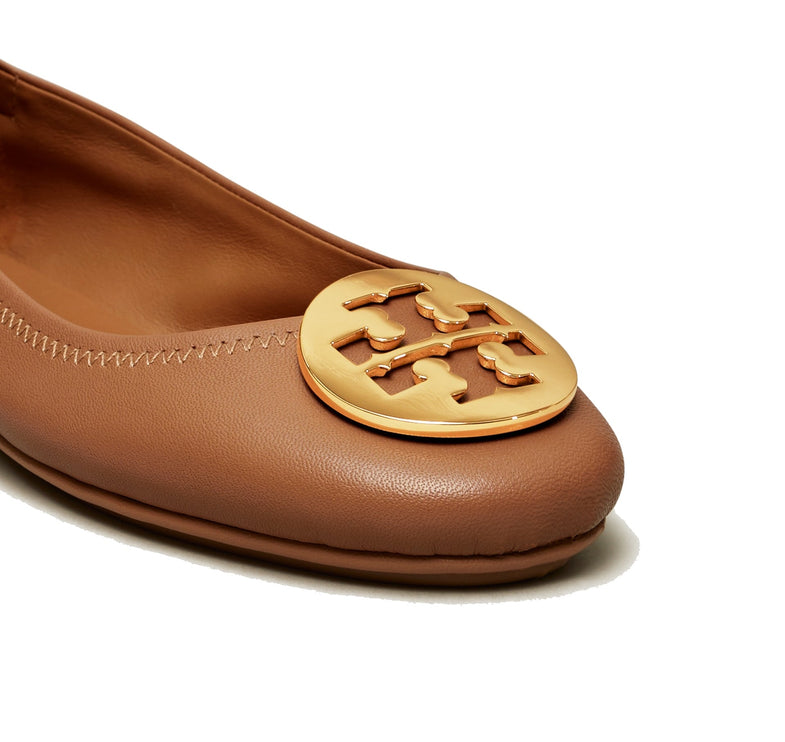 Tory Burch Women's Minnie Travel Ballet Royal Tan/Gold