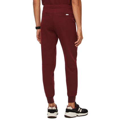 FIGS Men's Tansen Jogger Scrub Pants Burgundy