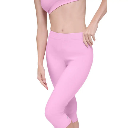 alo Women's Alosoft High-Waist Iconic 90's Capri Candy Heart Pink