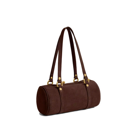 Coach Women's Kisslock Barrel Bag 28 Brass/Dark Chocolate