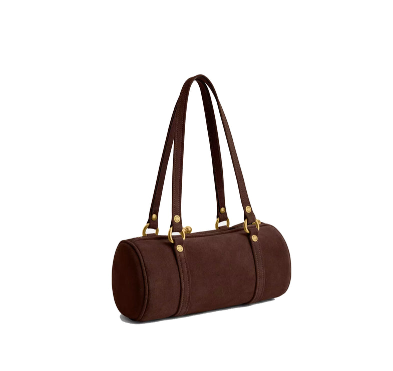 Coach Women's Kisslock Barrel Bag 28 Brass/Dark Chocolate