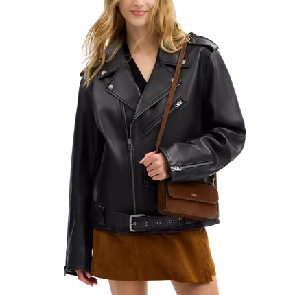 Coach Women's New York Elora Top Handle Crossbody Bag Brass/Warm Brown
