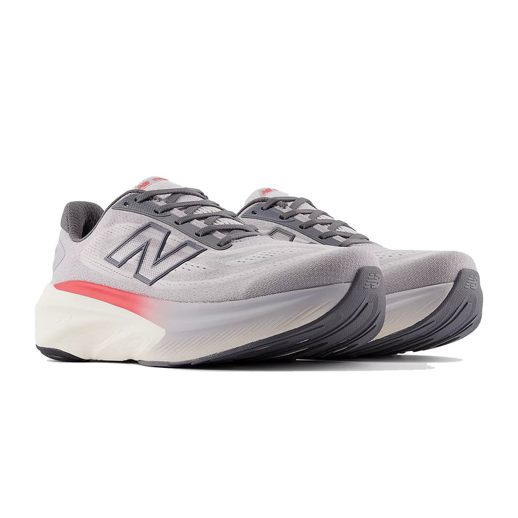 New Balance Men's Fresh Foam X More v6 Grey Matter with True Red and Castlerock MMORLC6