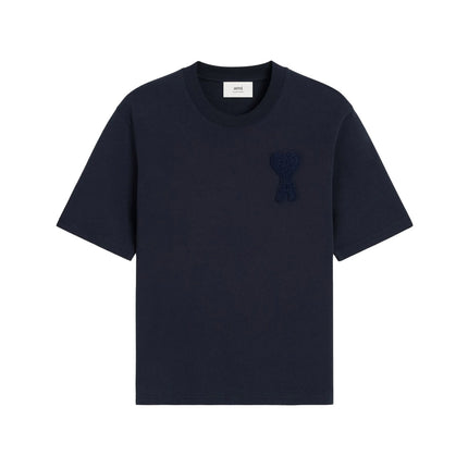 AMI Alexandre Mattiussi Unisex Ami de Coeur Patch T-Shirt Navy Blue