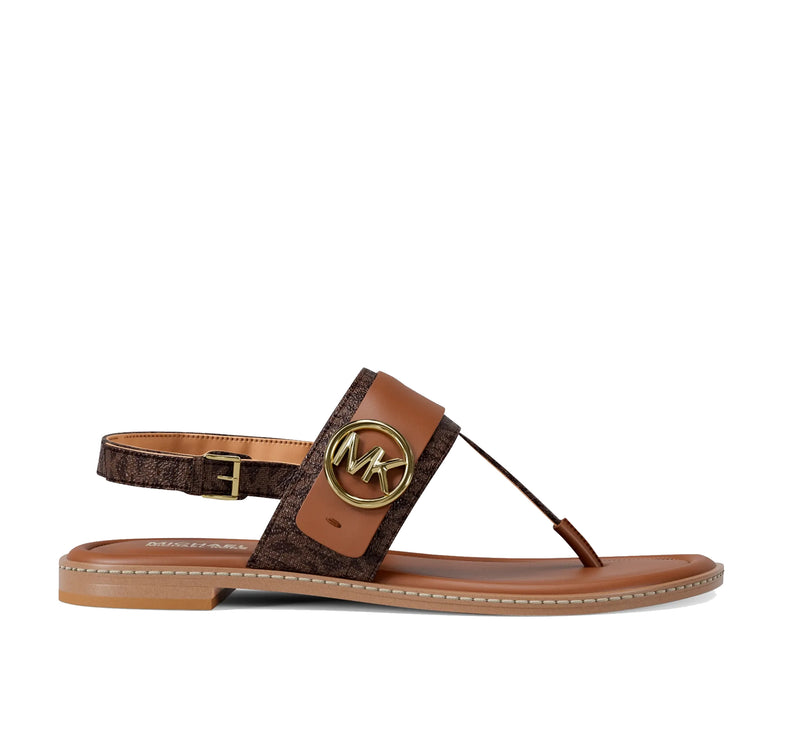 Michael Kors Women's Carmen Signature Logo Sandal Brown