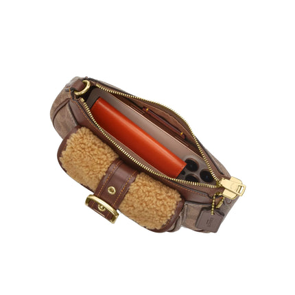 Coach Women's Ashton Mini Shoulder Bag In Signature Canvas Gold/Tan/Vintage Brown