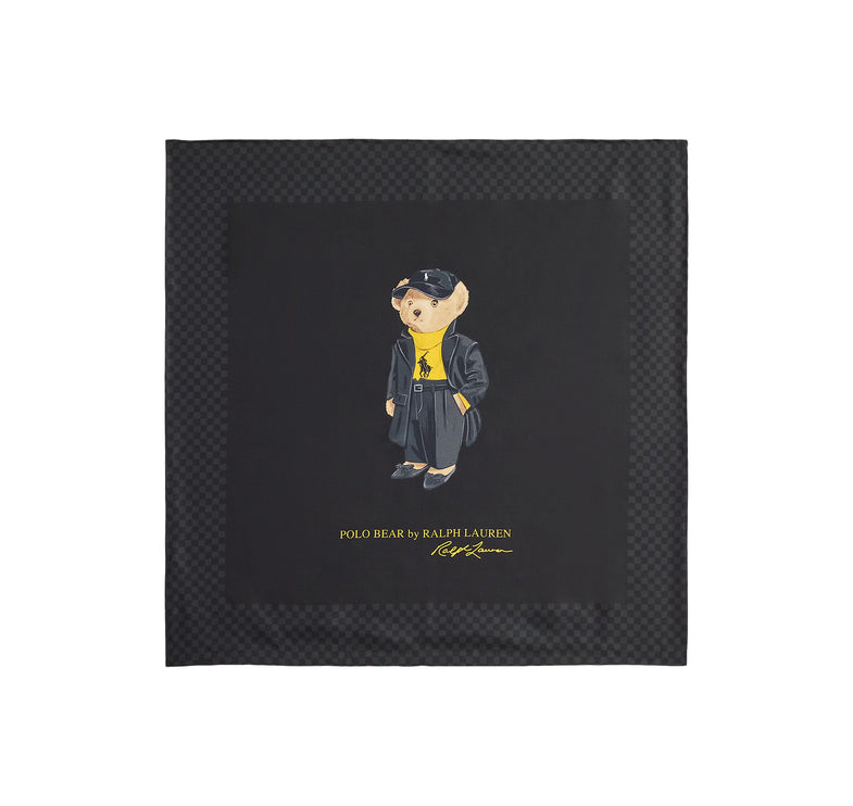 Polo Ralph Lauren Polo Bear Silk Square Scarf Black