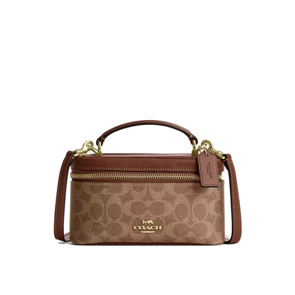 Coach Women's Rainer Crossbody Bag 18 In Signature Canvas Gold/Tan/Brown