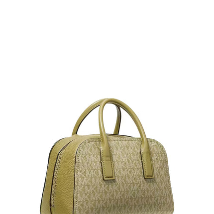 Michael Kors Women's Ashton Small Signature Logo Messenger Bag Oregano/Gold