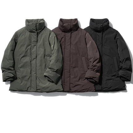 Uniqlo Women's Non-Quilted Down Short Coat 39 Dark Brown