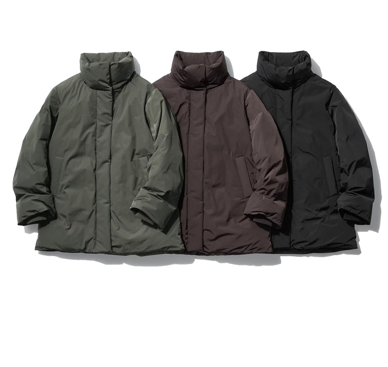 Uniqlo Women's Non-Quilted Down Short Coat 39 Dark Brown