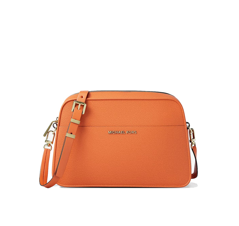 Michael Kors Women's Jet Set Small Leather Camera Crossbody Bag Mimosa
