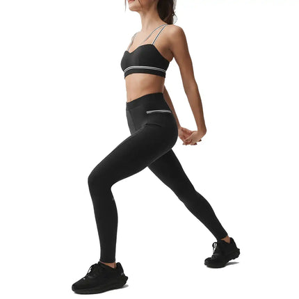 alo Women's Airbrush High-Waist Fast Track Legging Black/White