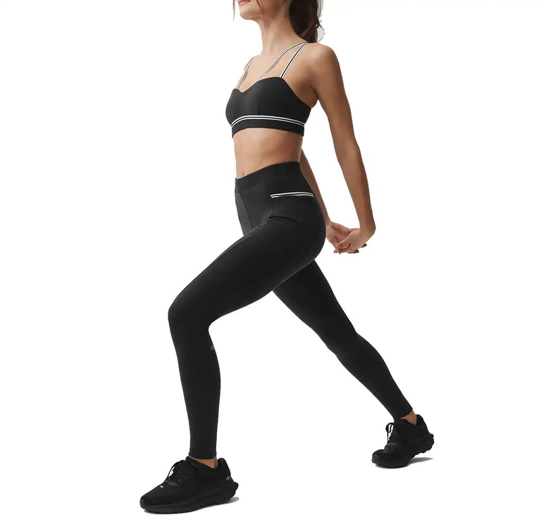 alo Women's Airbrush High-Waist Fast Track Legging Black/White