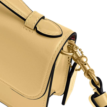 Coach Women's New York Elora Top Handle Crossbody Bag Brass/Vanilla