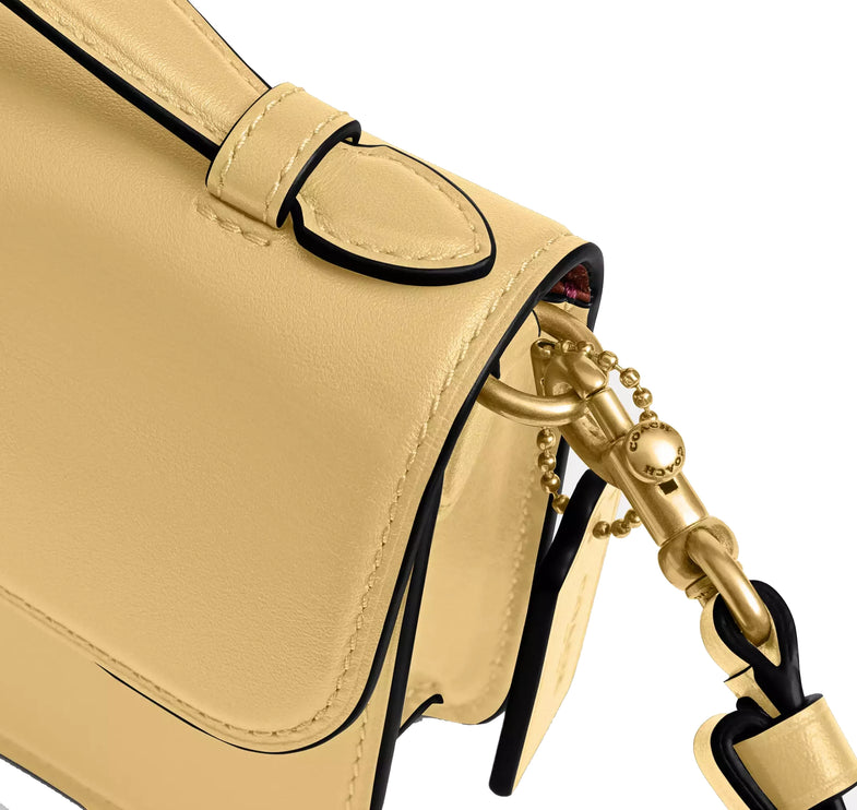 Coach Women's New York Elora Top Handle Crossbody Bag Brass/Vanilla