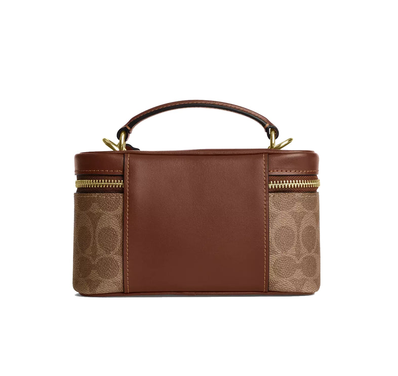 Coach Women's Rainer Crossbody Bag 18 In Signature Canvas Gold/Tan/Brown