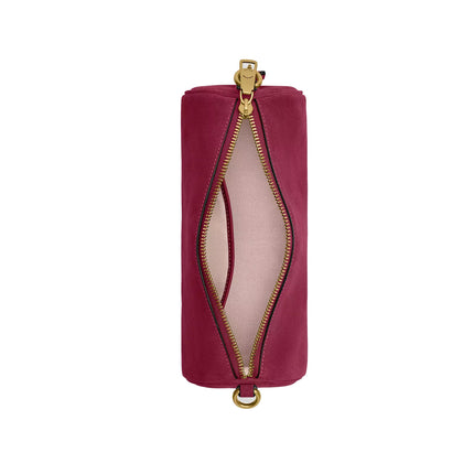 Coach Women's Barrel Bag Brass/Dark Fuchsia