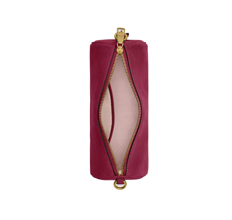 Coach Women's Barrel Bag Brass/Dark Fuchsia