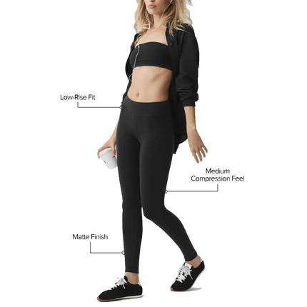 alo Women's Airbrush Low-Rise Legging Black