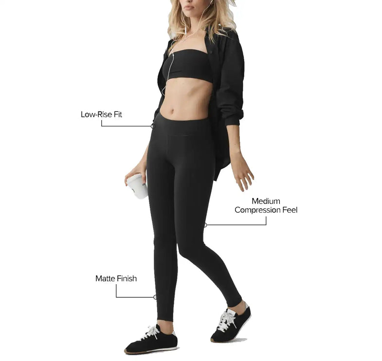 alo Women's Airbrush Low-Rise Legging Black