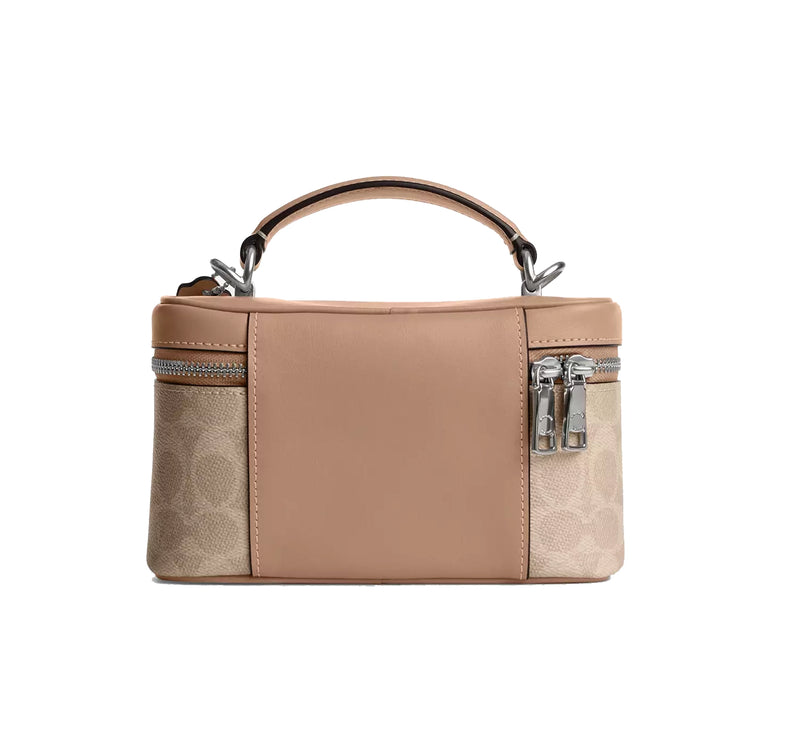 Coach Women's Rainer Crossbody Bag 18 In Signature Canvas Silver/Sand/Taupe