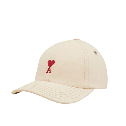 AMI Alexandre Mattiussi Unisex Ami De Coeur Embroidery Cap White Cream